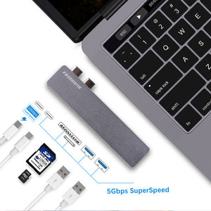 Hub USB de alumínio para MacBook Pro / Air