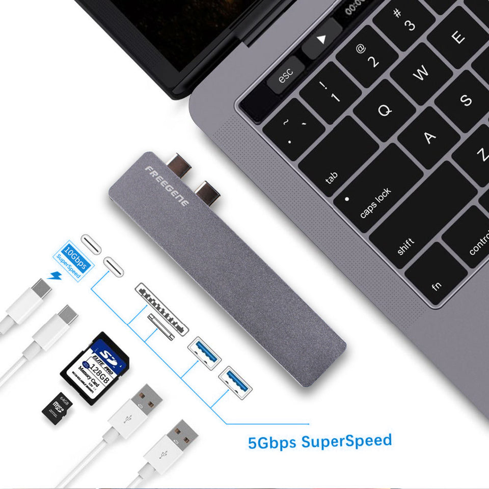 Hub USB de alumínio para MacBook Pro / Air