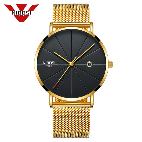 Relógio NIBOSI® Minimalista Luxo - Ultra Fino - ORIGINAL