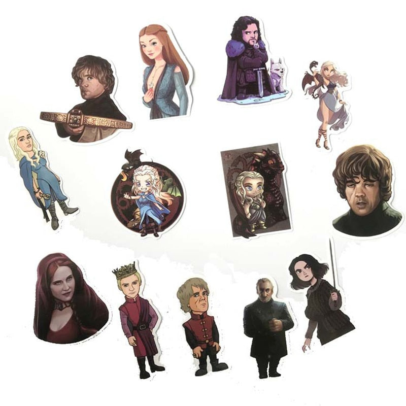 61 Adesivos Cartoon do Game Of Thrones