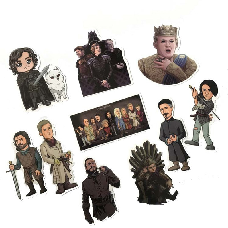 61 Adesivos Cartoon do Game Of Thrones