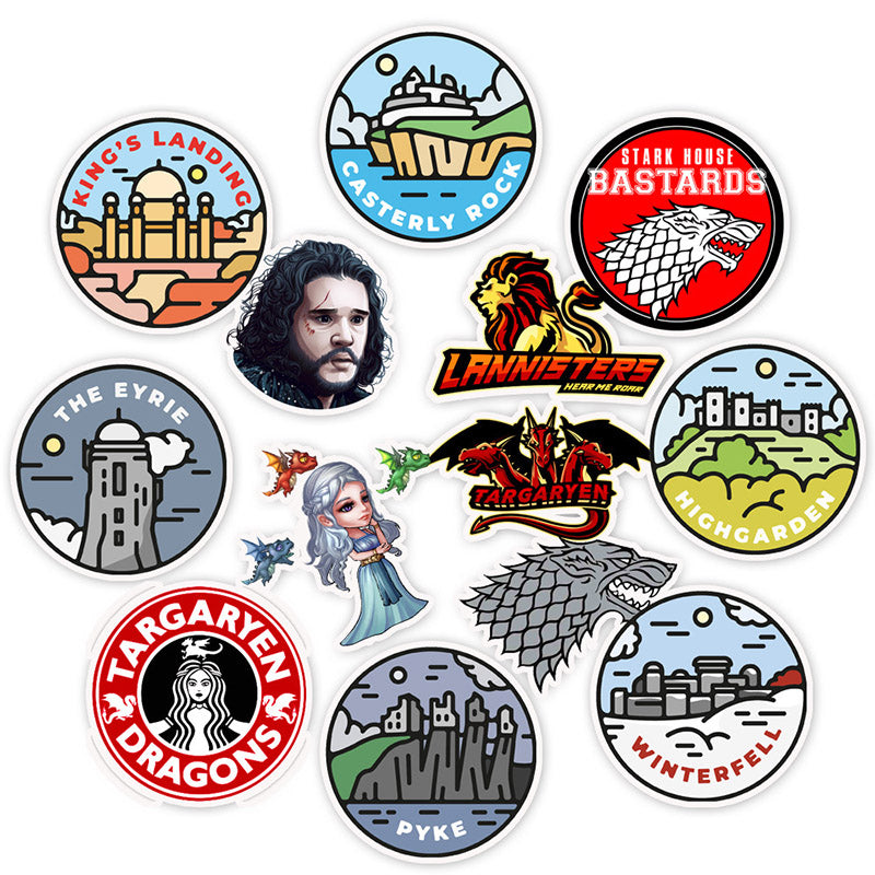 61 Adesivos Cartoon do Game Of Thrones