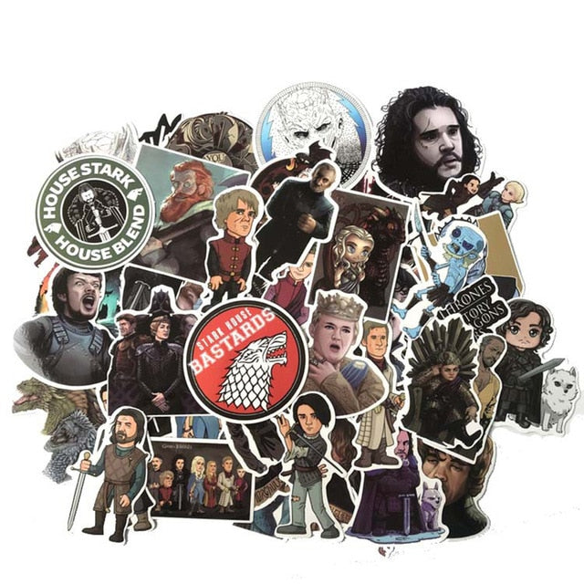 61 Adesivos Cartoon do Game Of Thrones